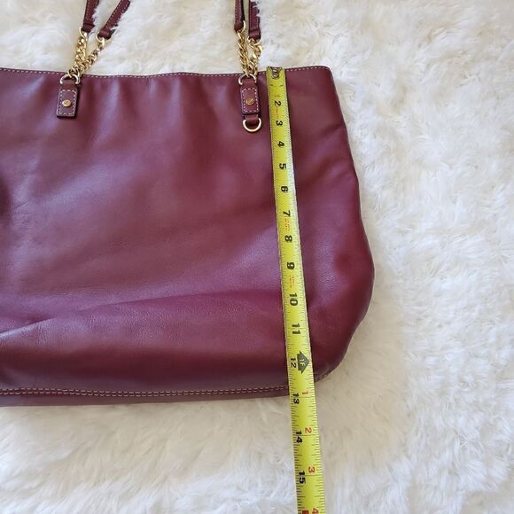 Michael Michael Kors Purple Shoulder Bag Color Burgundy Chain Strap - Picture 7 of 11